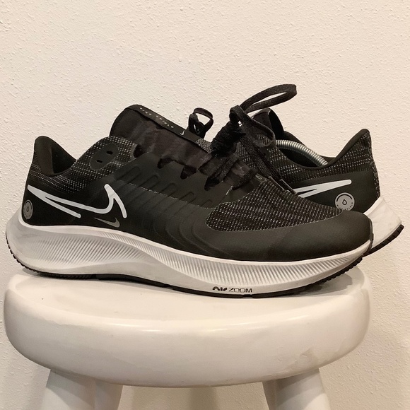 Mens Sz 12 - Nike Air Zoom Pegasus 38 Shield Black Shoes DC4073-001 *SEPARATION* - Picture 2 of 13